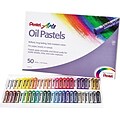 Pentel Oil Pastel Set With Carrying Case, Assorted, 50/Set