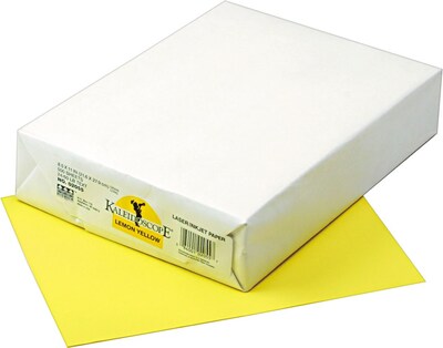 Pacon Kaleidoscope Colored Paper, 24 lbs., 8.5 x 11, Lemon Yellow, 500 Sheets/Ream (PAC102055)