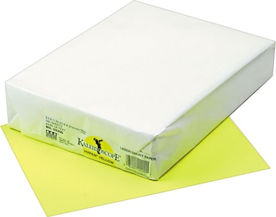 Pacon Kaleidoscope Colored Paper, 24 lbs., 8.5 x 11, Hyper Yellow, 500 Sheets/Ream (PAC102200)