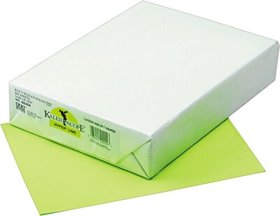 Pacon Kaleidoscope Colored Paper, 24 lbs., 8.5" x 11", Hyper Lime, 500 Sheets/Ream (PAC102224)