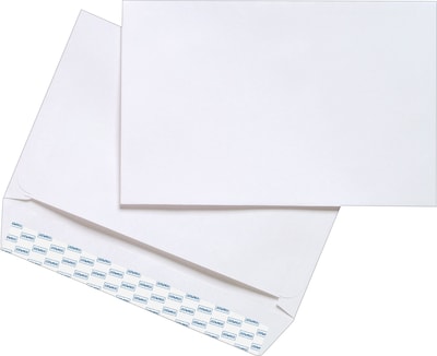 Staples® Wove Side-Opening QuickStrip Booklet Envelopes, 6 x 9, White, 250/Box