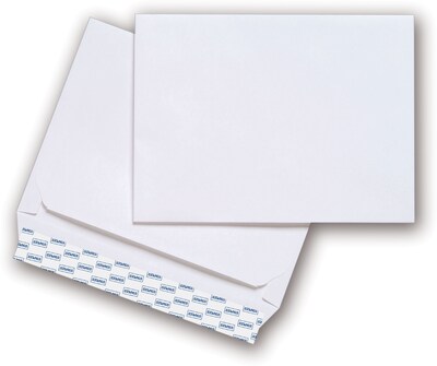 Staples Wove Side-Opening EasyClose Booklet Envelopes, 9 x 12, White, 100/Box
