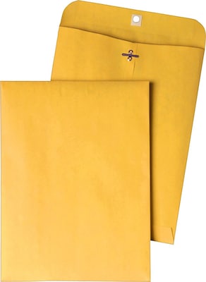 Quality Park Clasp & Moistenable Glue Catalog Envelope, 12 x 15 1/2, Kraft, 100/Box (37810)
