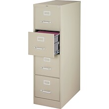 Quill Brand® Commercial 4 File Drawer Vertical File Cabinet, Locking, Putty/Beige, Letter, 26.5D (1