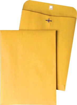Quality Park Clasp & Moistenable Glue Nonstandard Catalog Envelope, 9" x 12", Brown, 100/Box (QUA43090)