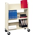 Bretford® Single-Sided Book Trucks, 3-Shelf, Standard Width, Blue
