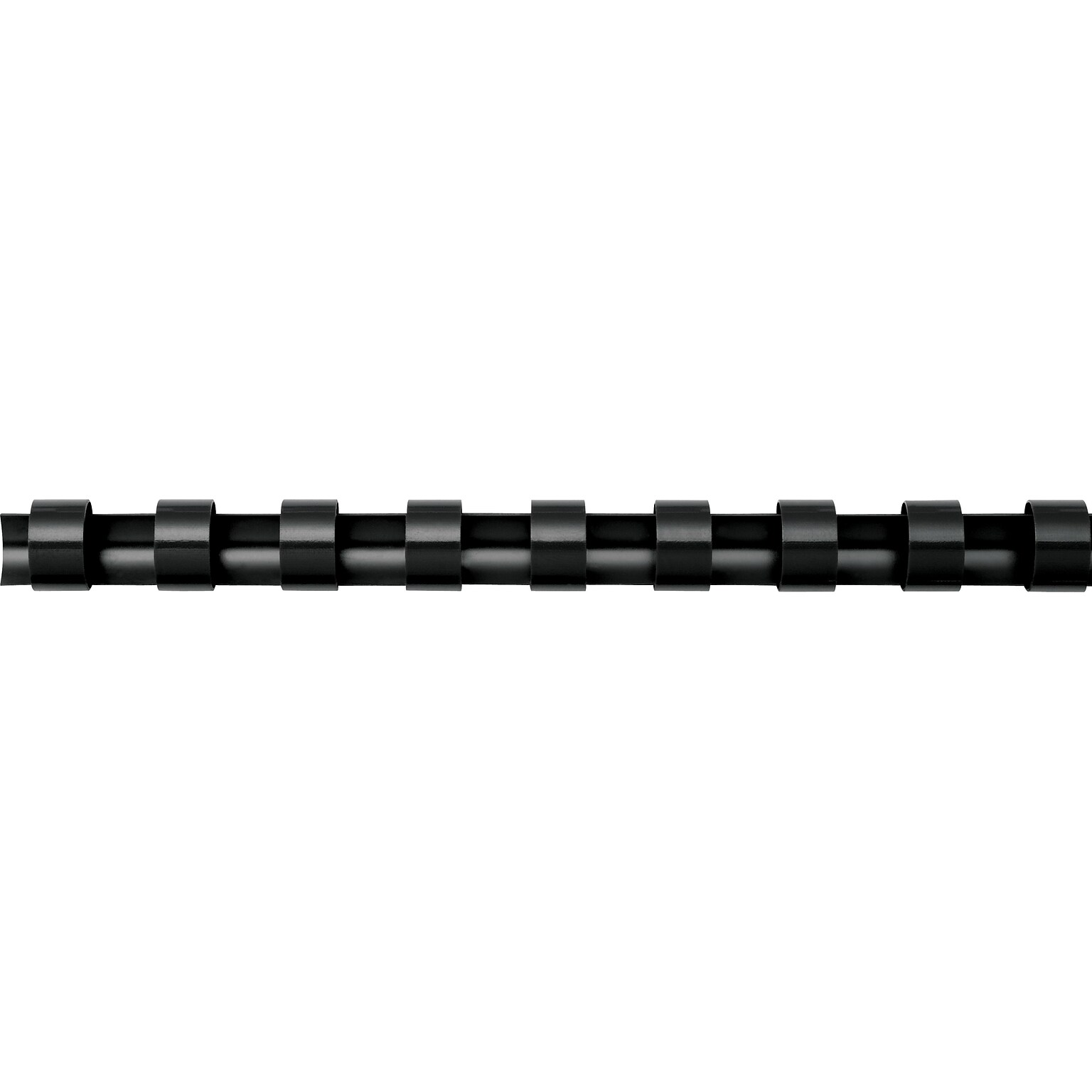 Fellowes 3/8 Plastic Binding Spine Comb, 55 Sheet Capacity, Black, 25/Pack (52322)