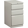 HON® Brigade® Efficiencies™ Mobile Pedestal, Box/Box/File, Light Grey, 19-7/8D