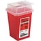 Impact Sharps Waste Containers, Red, 1 Quart, 6 3/4H x 4 1/2W x 4 1/2D