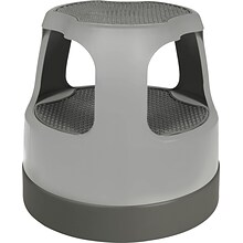 Cramer Scooter Stool Round, Step & Lock Wheels, Gray (CRA50011PK82)