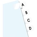 BTE A-Z Hanging Folder Tabs, 7/16 x 1, White, 104/Pack (31005)