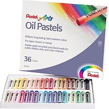 Pentel® Oil Pastel Set With Carrying Case, Assorted, 36/Set