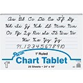 Pacon Chart Tablets 32H x 24W, 1 Ruled, White, 70 Sheets/Pack