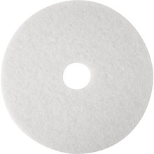 3M 16 Polishing Floor Pad, White, 5/Carton (410016)