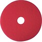 3M 16" Buffing Floor Pad, Red, 5/Carton (510016)