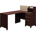 Bush Business Furniture Enterprise 60W x 47D Corner Desk, Mocha Cherry,  (2999MC-03K)