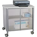 Safco 2-Shelf Plastic/Poly Mobile Machine Stand with Swivel Wheels, Gray (1859GR)