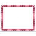 Masterpiece Studios Certificates, 8.5 x 11, Red and White, 100/Pack (961034S)