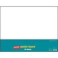 Staples Poster Boards, 10-Pack, White, 22 x 28 (MMK04500S)