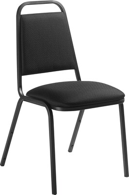 Offices To Go Fabric Upholstery Stacking Chair, Black, 2/Carton (OTG11934QL10)