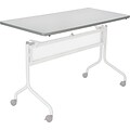 Impromptu® Mobile Training Table, Rectangle Top - 60 x 24 Gray