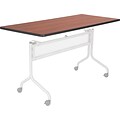 Impromptu® Mobile Training Table, Rectangle Top - 72 x 24 Cherry
