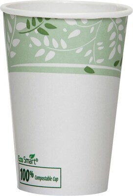 Dixie EcoSmart PLA Paper Hot Cups, 16 oz., White, 1000/Carton (2346PLA)