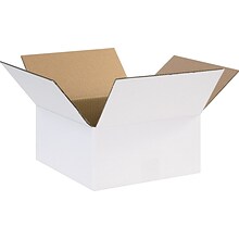 12 x 12 x 6 Shipping Box, ECT 32, White, 25/Bundle (22615)