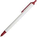 Staples® Simply Retractable Ballpoint Pens; Medium Point, Red, Dozen