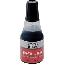 2000 Plus Ink Refills for Self-Inking Stamp Pads, Black, 24/Carton (032962-CT)