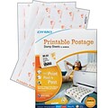 Dymo Postage Stamp Laser/Inkjet Shipping Labels, 8 1/2 x 11, White, 24 Labels/Sheet, 8 Sheets/Box (1750042)