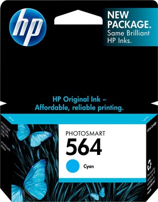 HP 564 Cyan Standard Yield Ink Cartridge   (CB318WN#140)