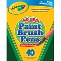 Crayola® Washable Paint Brush Pens; Assorted, 40/Box