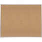 Ghent Natural Cork Bulletin Board with Aluminum Frame, 4'H x 6'W