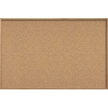 Ghent Natural Cork Bulletin Board with Wood Frame, 4H x 8W WK48 (WK48)