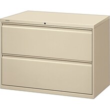 Hon® Brigade® 800 Series 2-Drawer Lateral File Cabinet, Putty, Letter/Legal (892LL)