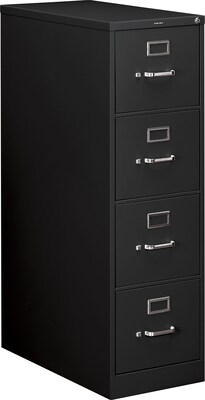HON® 210 Series 4 Drawer Vertical File Cabinet, Legal, Black, 28D (HON214CPP)