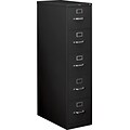 HON® 210 Series 5 Drawer Vertical File Cabinet with Lock, Black, Letter, 28D (HON215PP)