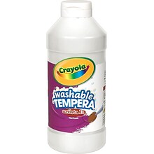 Crayola Artista II Washable Tempera Paint, White, 16 oz.