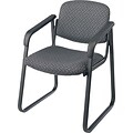 Office Star & trade, Deluxe Sled Base Guest Chair with Arms, Onyx