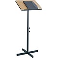 Safco 46 Adjustable Speaker Stands, Medium Oak (8921MO)