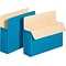 Pendaflex Reinforced File Pocket, 3 1/2 Expansion, Letter Size, Blue (1524EBLU)