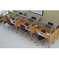 Bestar® Pro Biz Collections in Cappuccino Cherry, 6-Station Workstation