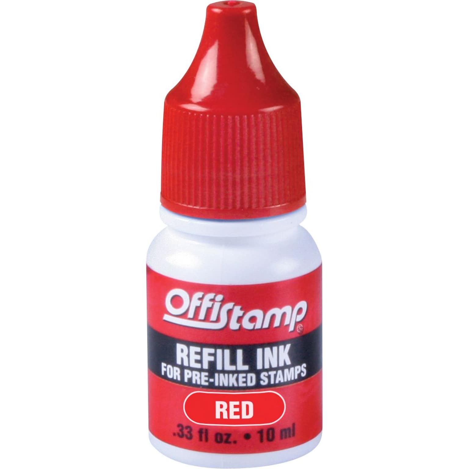 Offistamp® Pre-Inked Stamps Refill Ink, Red