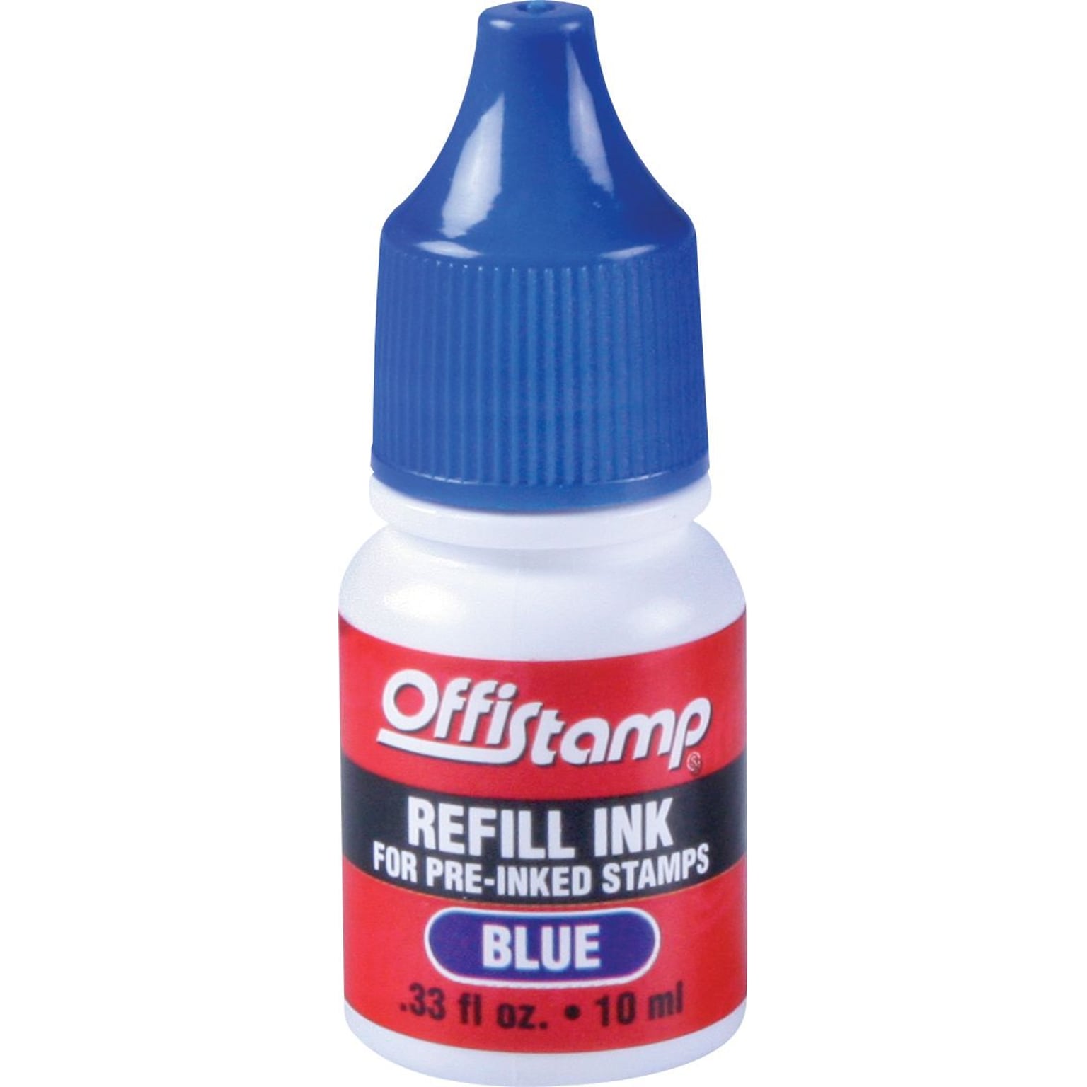 Offistamp® Pre-Inked Stamps Refill Ink, Blue