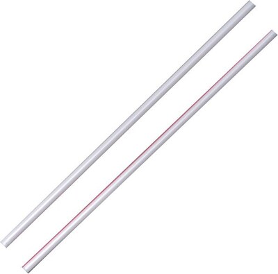 Dixie Stirrers/Sipper Straws by GP PRO, White and Red Striped, 1000/Box (HS5CC)