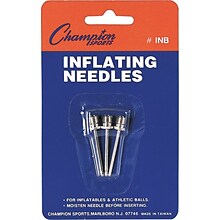 Champions Nickel-Plated Inflating Needles for Electric Inflating Pump, 3 Needles/Pk