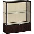 Waddell Reliant Series 1-Shelf Display Case, Bronze/Walnut Vinyl, 40H x 36W x 14D