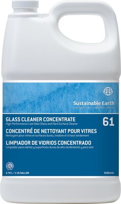 Sustainable Earth Glass Cleaner Concentrate #61, 1 gal.