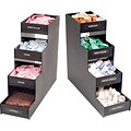 Vertiflex Condiment Organizer, 4 Shelves, 8 Compartments, 15-7/8H x 6W x 19D, Black (VFC-1916RC)
